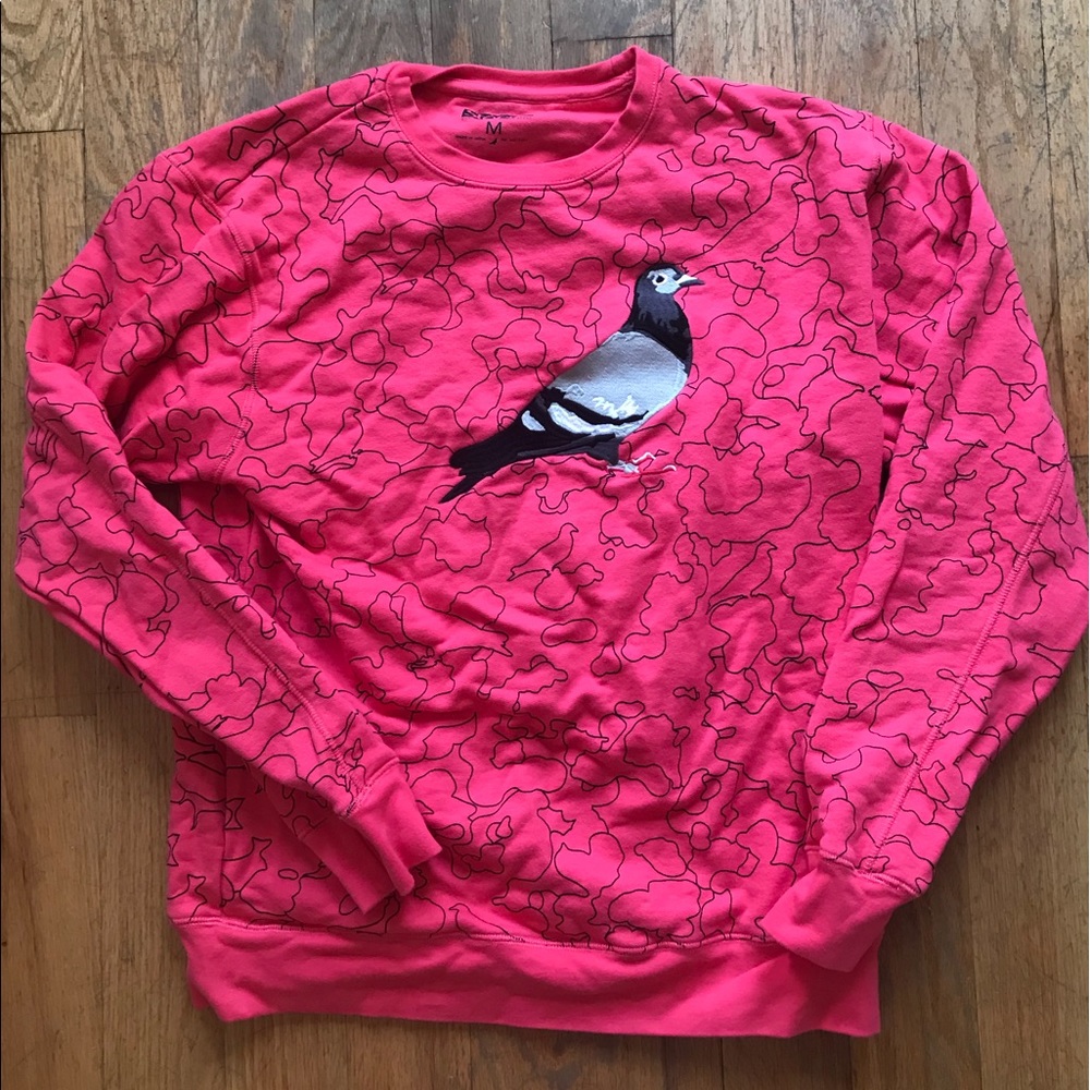 Staple Pigeon Line Camo Pigeon Crewneck pink